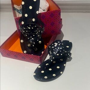 Black Polka Dot Women's Thong Sandals flip flop Miller